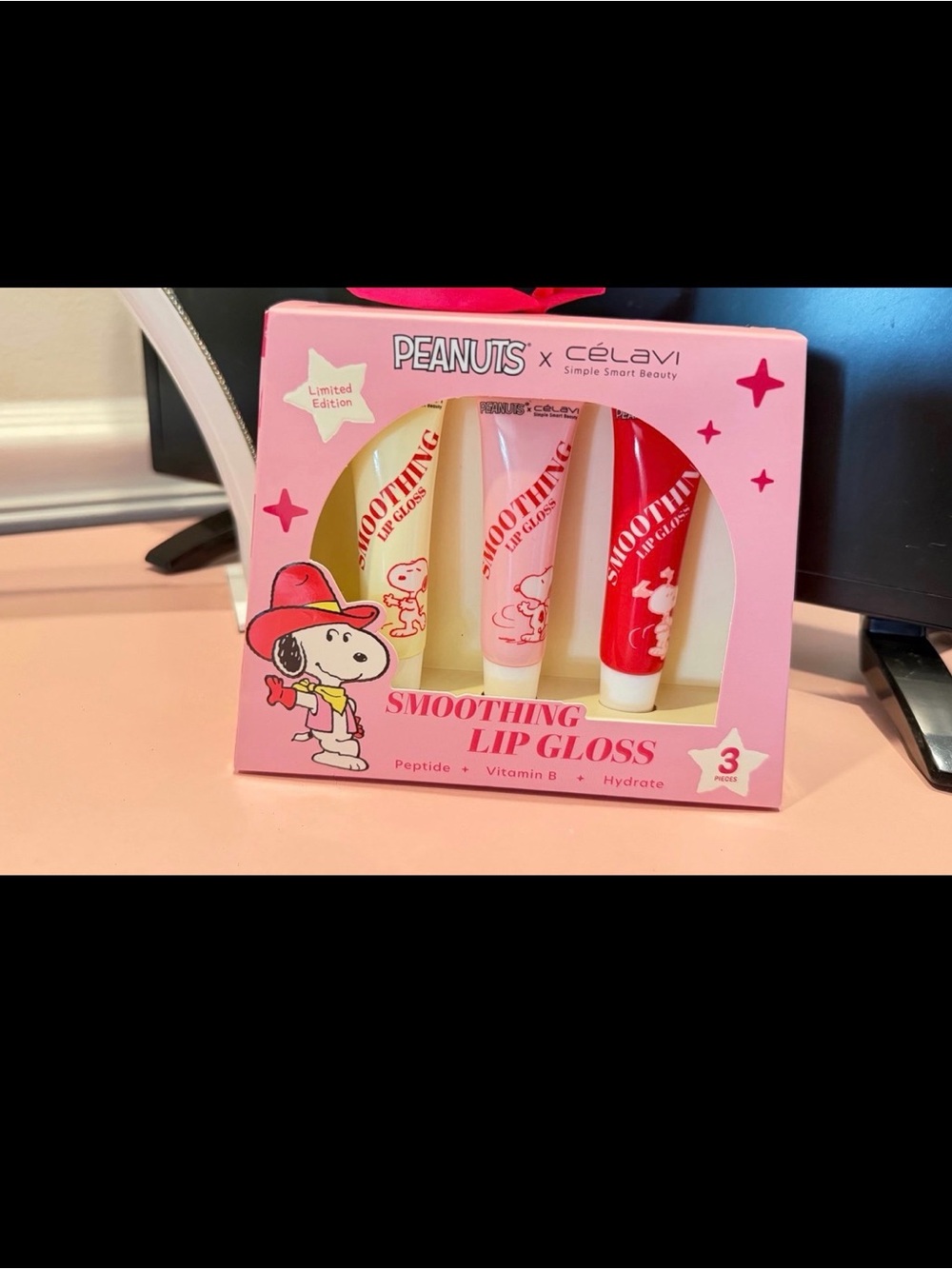 Peanuts Smoothing Lip Gloss Set - Pink, Red